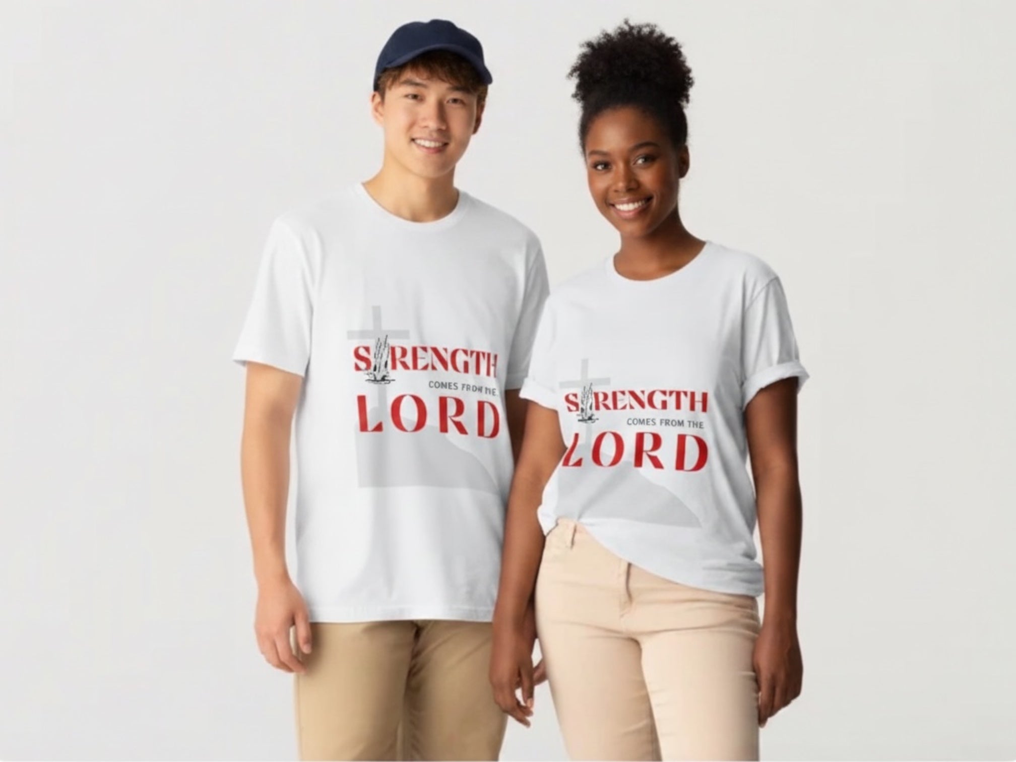 Strength Comes From The Lord Christian T-Shirt Kids