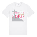 Strength Comes From The Lord Christian T-Shirt Pink Design