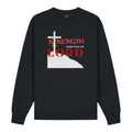 Strength Comes From The Lord Christian Sweatshirt Red Design